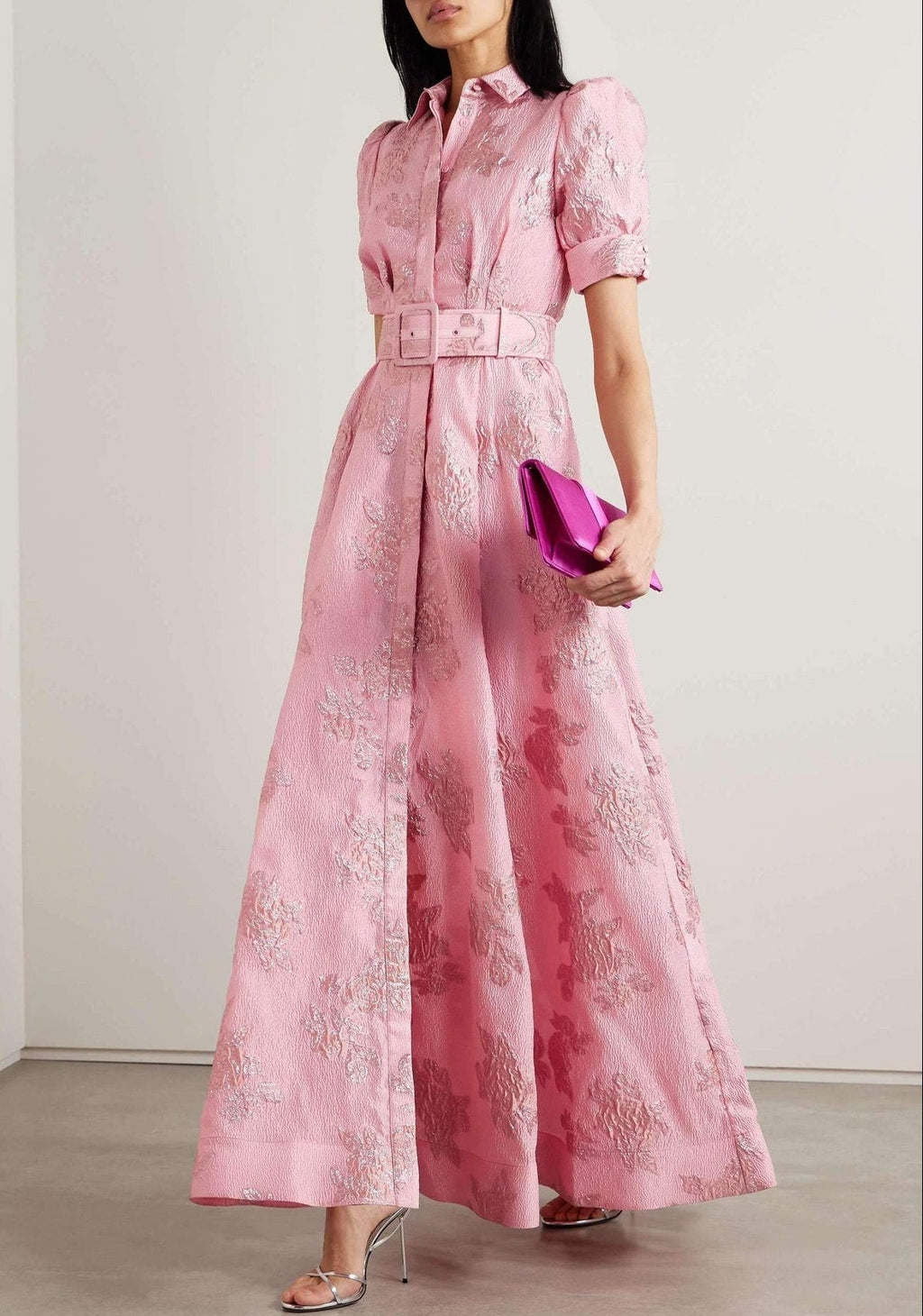 Anabella - Vestido con Mangas Cortas Abullonadas